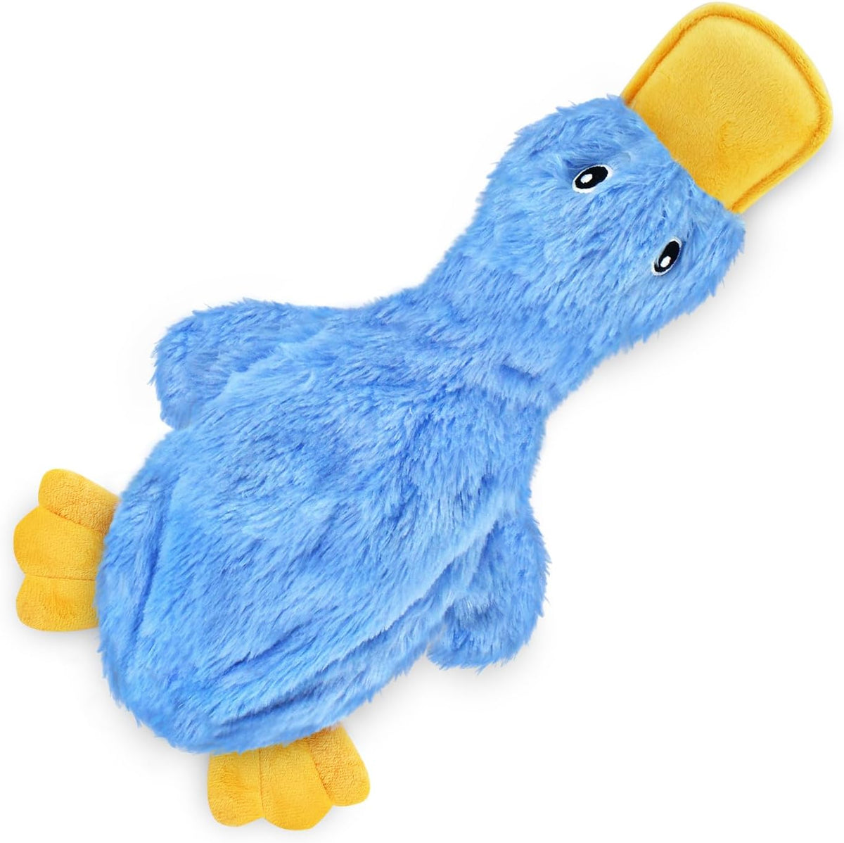 Best Pet Supplies Interactive Squeaky Dog Toy - Crinkle Duck, Yellow | Stuffing Free Body, Soft, Squeaks & Crinkles, No Mess, Perfect for Moderate Chewers, Toss and Fetch Play