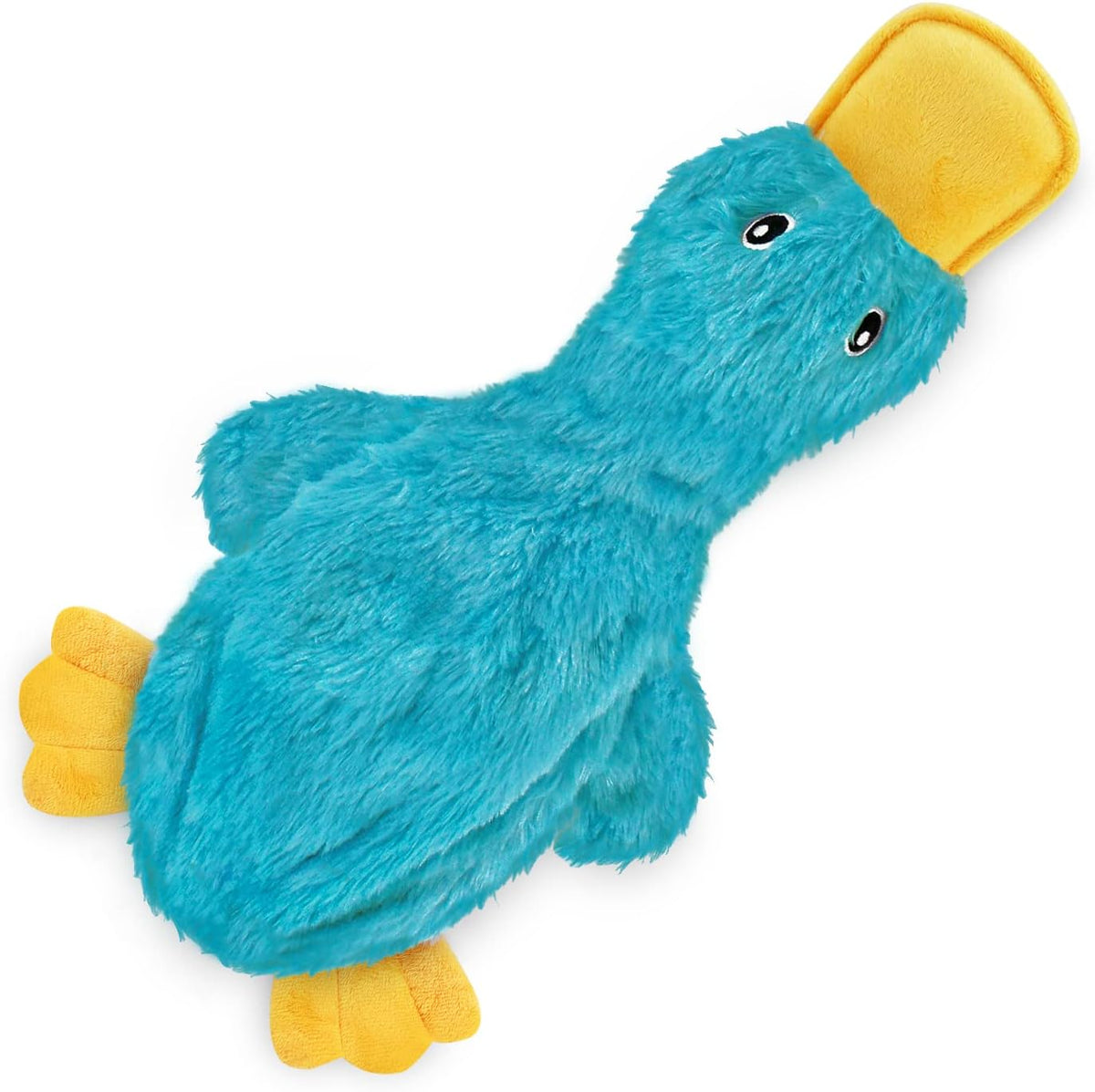 Best Pet Supplies Interactive Squeaky Dog Toy - Crinkle Duck, Yellow | Stuffing Free Body, Soft, Squeaks & Crinkles, No Mess, Perfect for Moderate Chewers, Toss and Fetch Play