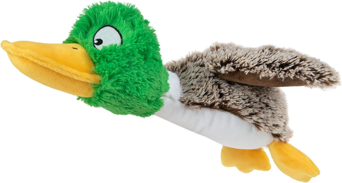 Best Pet Supplies Interactive Squeaky Dog Toy - Crinkle Duck, Yellow | Stuffing Free Body, Soft, Squeaks & Crinkles, No Mess, Perfect for Moderate Chewers, Toss and Fetch Play
