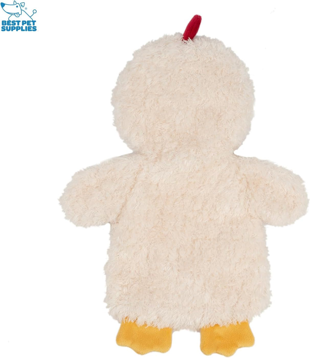 Best Pet Supplies Interactive Squeaky Dog Toy - Crinkle Duck, Yellow | Stuffing Free Body, Soft, Squeaks & Crinkles, No Mess, Perfect for Moderate Chewers, Toss and Fetch Play