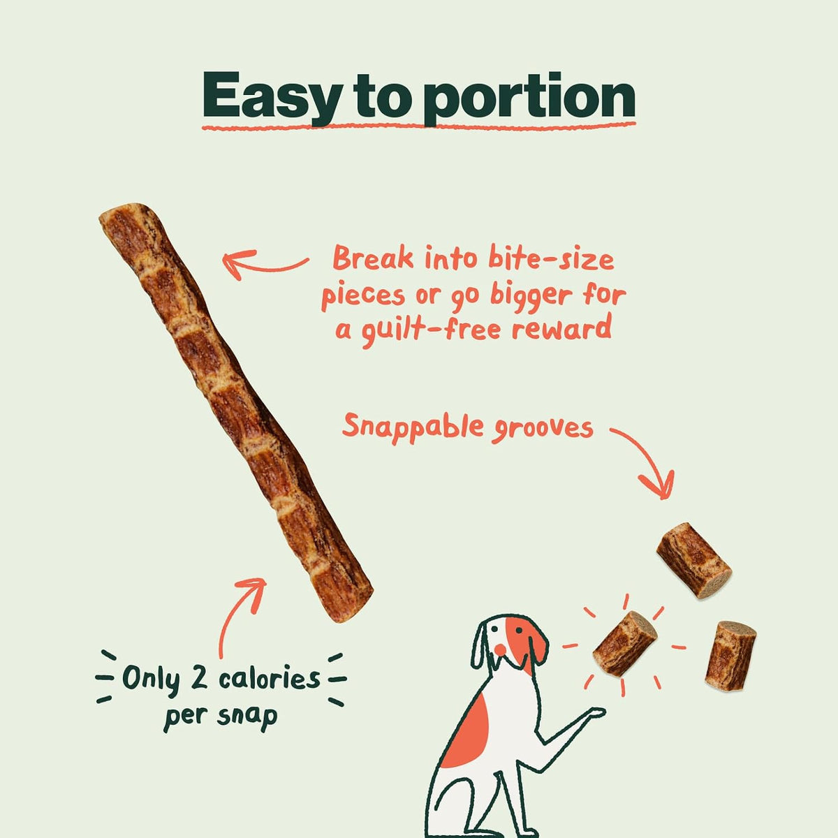 The Farmer's Dog Snap Sticks, Human Grade Dog Treats, Beef & Apple 3oz
