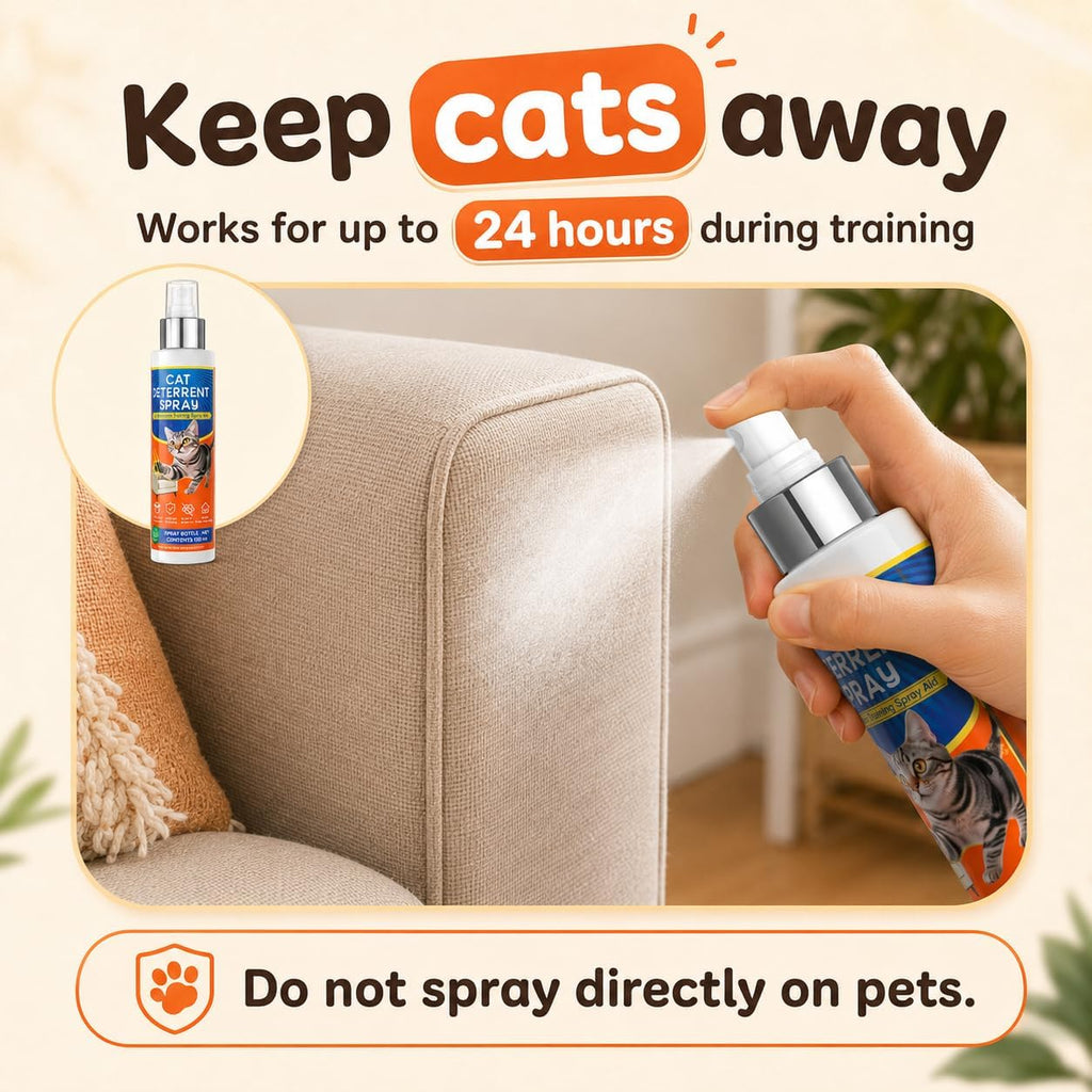 Cat Deterrent Spray for Furniture Protection, Anti Scratch and Urine Marking, Plant-Based Safe Formula for Indoor & Outdoor 150ML 4