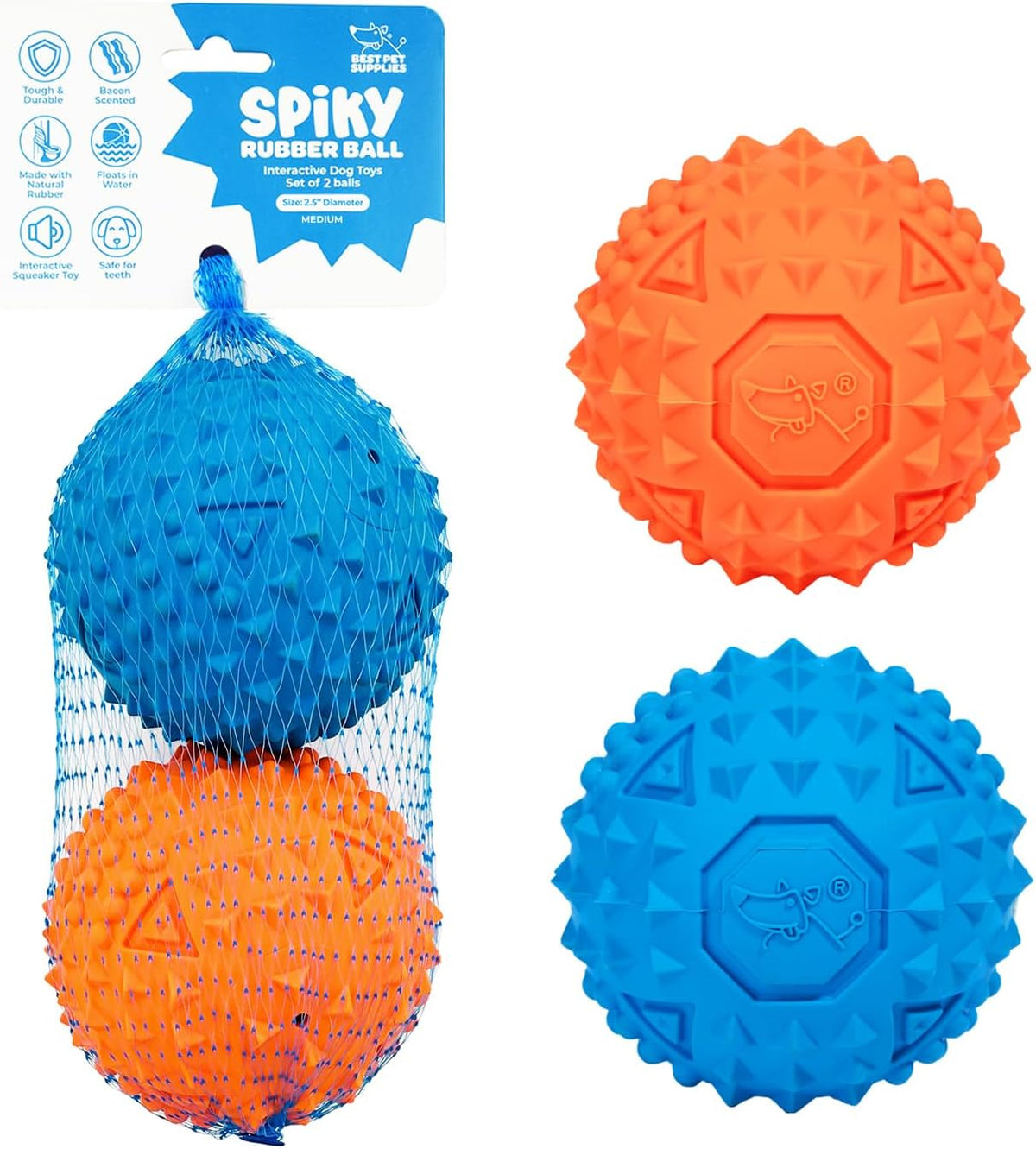 Best Pet Supplies Interactive Squeaky Dog Toy - Crinkle Duck, Yellow | Stuffing Free Body, Soft, Squeaks & Crinkles, No Mess, Perfect for Moderate Chewers, Toss and Fetch Play