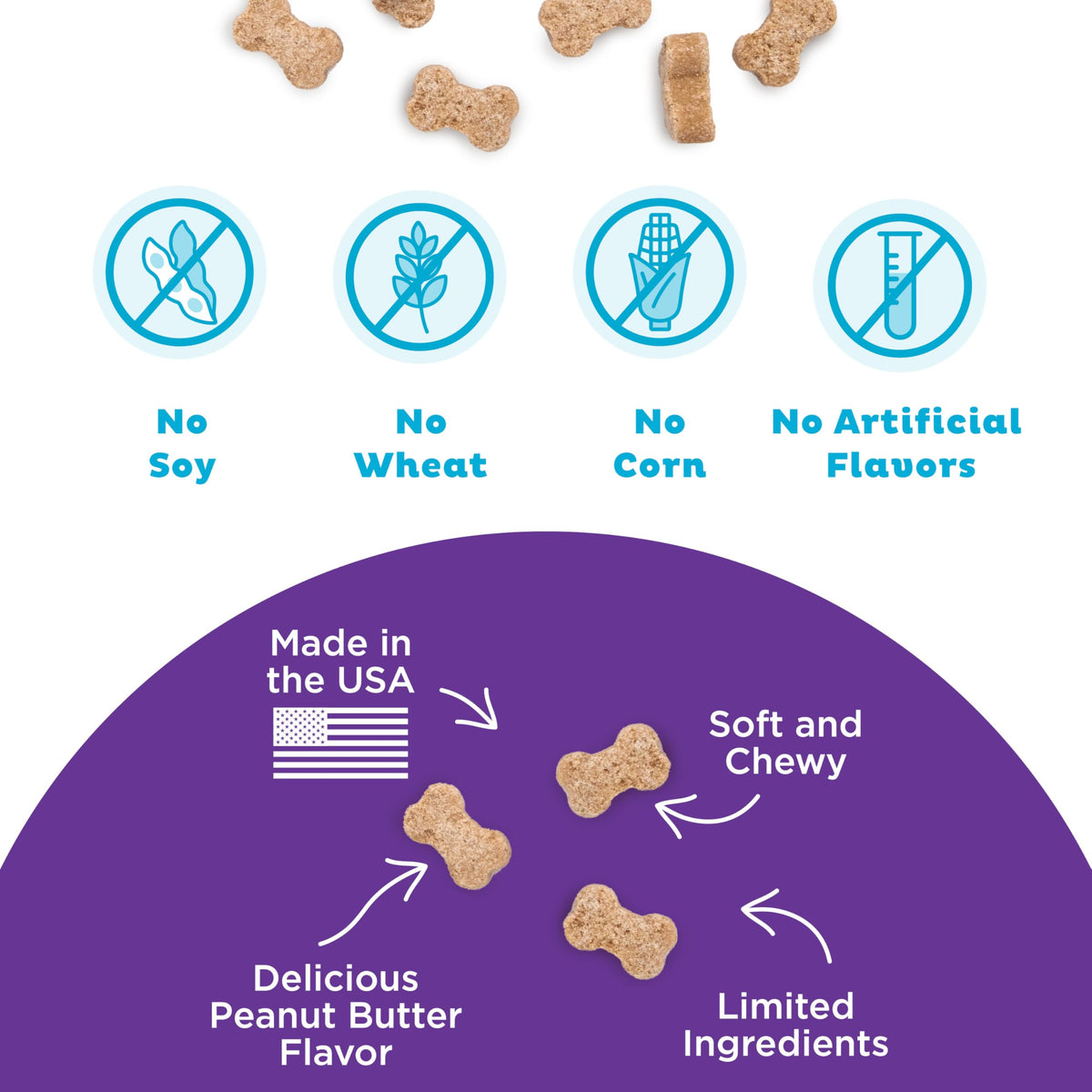 Outward Hound Nina Ottosson Puzzle Bitez Dog Treats, Peanut Butter, 7.5 oz | USA Made, Healthy Bite-Sized Treats for Training Reward & Interactive Puzzle Toys, No Artificial Additives, Dogs & Puppies