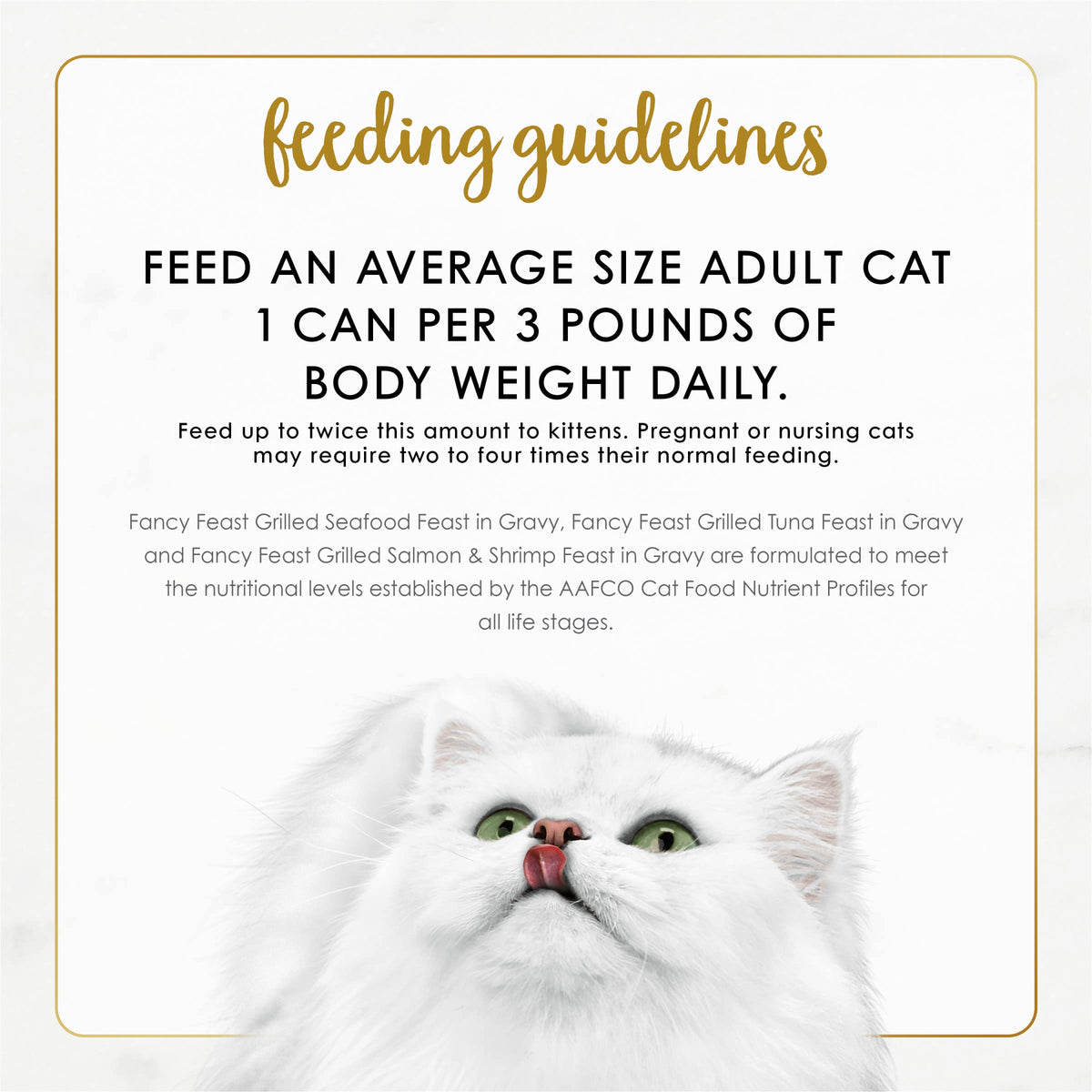 Purina Fancy Feast Grilled Seafood Wet Cat Food, 3 oz Cans, 24-Pack | Variety Pack, crafted with real seafood in savory gravy. Made with no Artificial Colors or Preservatives.