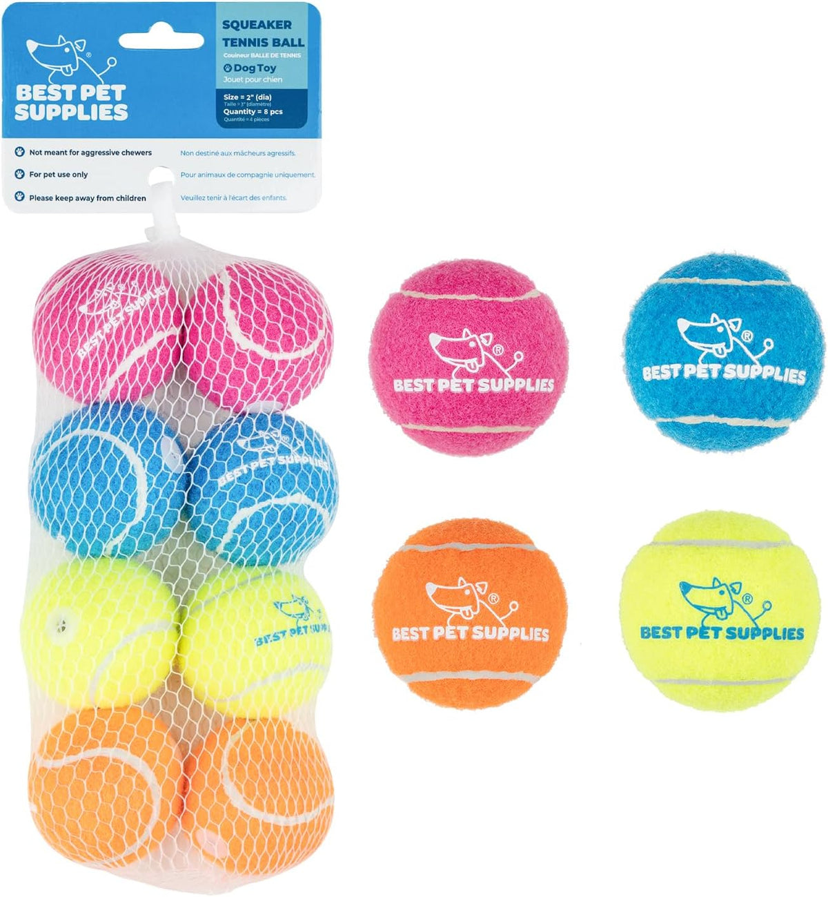 Best Pet Supplies Interactive Squeaky Dog Toy - Crinkle Duck, Yellow | Stuffing Free Body, Soft, Squeaks & Crinkles, No Mess, Perfect for Moderate Chewers, Toss and Fetch Play