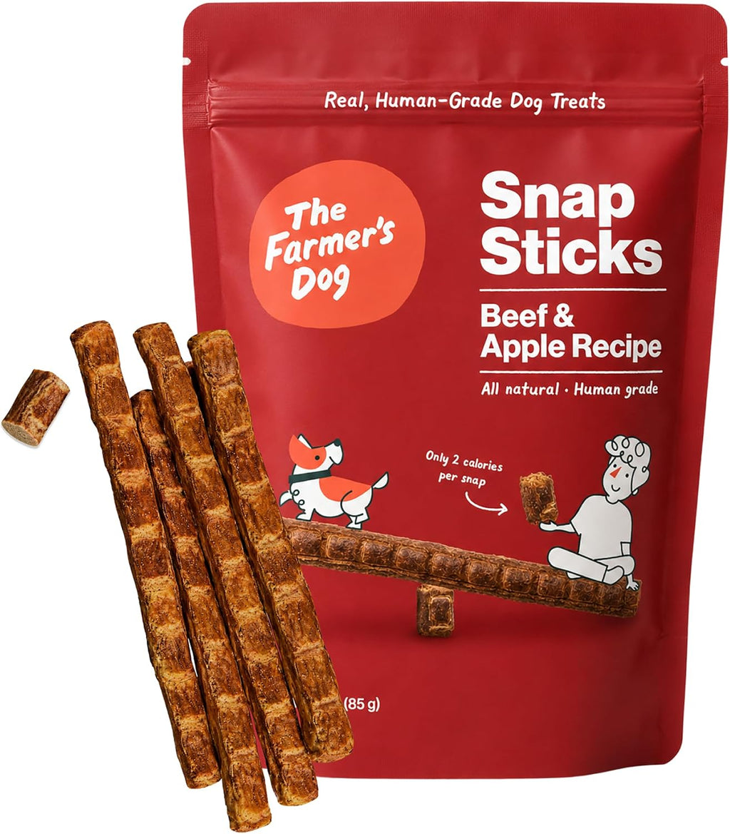 The Farmer's Dog Snap Sticks, Human Grade Dog Treats, Beef & Apple 3oz
