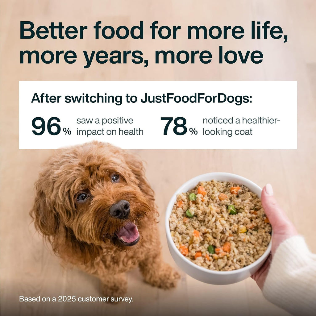 JustFoodForDogs JustFresh Fresh Wet Dog Food or Topper - Chicken, 7 Pack