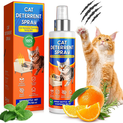 Cat Deterrent Spray for Furniture Protection, Anti Scratch and Urine Marking, Plant-Based Safe Formula for Indoor & Outdoor 150ML 4