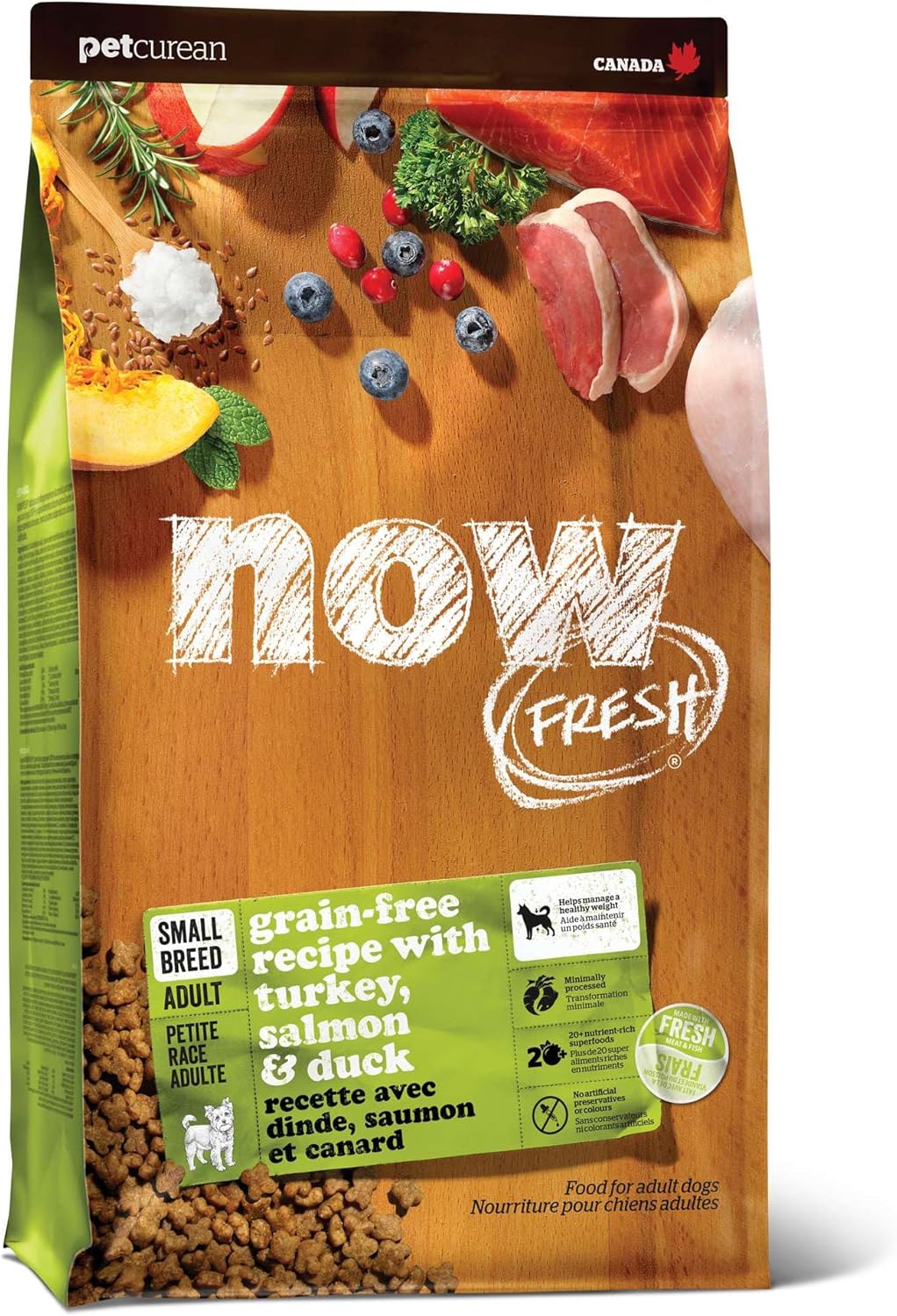 Now Fresh Small Breed Adult Dry Dog Food, Turkey, Salmon & Duck, 22 lb