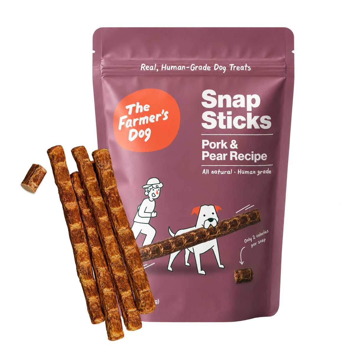 The Farmer's Dog Snap Sticks, Human Grade Dog Treats, Beef & Apple 3oz