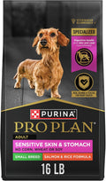 Purina Pro Plan Sensitive Skin & Stomach Dry Dog Food, Small, 16 lb Bag
